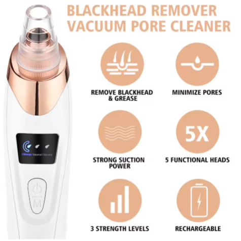 Extractor de puntos negros inteligente (succión + cámara)