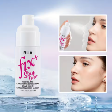 Spray fijador de maquillaje (resistente al agua y sudor)