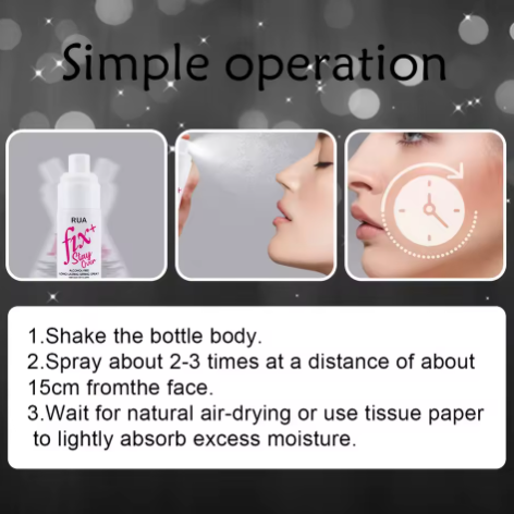 Spray fijador de maquillaje (resistente al agua y sudor)