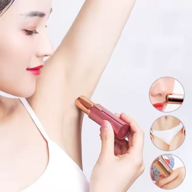 Depiladora eléctrica portátil en forma de lápiz labial